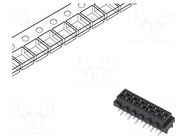 Connector: Micro-MaTch; socket; female; PIN: 12; straight; SMT; 2x6 TE Connectivity