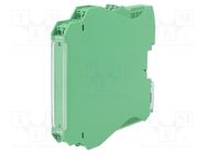 Enclosure: for DIN rail mounting; polycarbonate; green; UL94V-0 