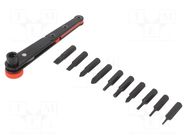 Kit: screwdriver bits; hex key,Phillips,slot; 10pcs. ENGINEER