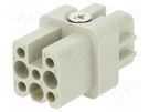 Connector: HDC; female; HD; PIN: 8; size 1; w/o contacts; 10A; 50V TE Connectivity