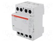 Contactor: 4-pole installation; 63A; 24VAC,24VDC; NO x4; ESB ABB