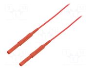 Test lead; 6kVDC; 6kVAC; 16A; banana plug 4mm,both sides; red SCHÜTZINGER