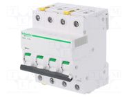 Circuit breaker; 400VAC; Inom: 63A; Poles: 4; Charact: C; 10kA; IP20 SCHNEIDER ELECTRIC