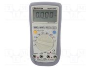 Digital multimeter; LCD; 3,75 digit; Bargraph: 41segm; 400÷40MΩ 