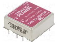 Converter: DC/DC; 20W; Uin: 18÷75VDC; Uout: 12VDC; Uout2: -12VDC TRACO POWER