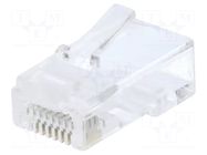 Connector: RJ45; plug; Cat: 6; unshielded,pass through; 8p8c; male LOGILINK