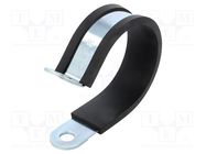 Fixing clamp; ØBundle : 58mm; W: 25mm; steel; Cover material: EPDM MPC INDUSTRIES