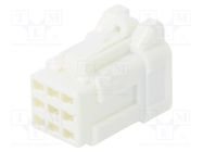 Connector: wire-wire/PCB; DF62W; plug; female; straight; PIN: 9 HIROSE