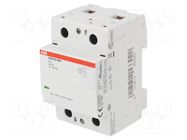 Contactor: 2-pole installation; 100A; 24VAC,24VDC; NO x2; ESB ABB