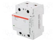 Contactor: 2-pole installation; 100A; 230VAC,230VDC; NO x2; ESB ABB