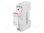 Contactor: 2-pole installation; 16A; 24VAC,24VDC; NC + NO; ESB ABB