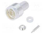 Connector: N; plug; male; straight; 50Ω; soldering; for cable; PTFE HIROSE