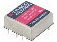 Converter: DC/DC; 20W; Uin: 18÷75V; Uout: 15VDC; Uout2: -15VDC; 1"x1" TRACO POWER