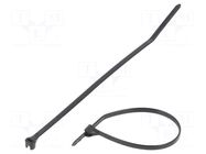 Cable tie; with a metal clasp; L: 102mm; W: 2.4mm; black; polyamide PANDUIT