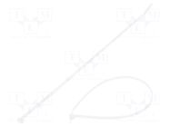 Cable tie; with a metal clasp; L: 305mm; W: 4.7mm; natural; 222N PANDUIT