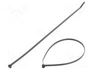 Cable tie; with a metal clasp; L: 384mm; W: 4.7mm; black; polyamide PANDUIT