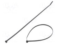 Cable tie; with a metal clasp; L: 384mm; W: 4.7mm; black; polyamide PANDUIT