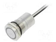 Switch: capacitive; Pos: 2; SPST-NO; 0.01A/12VDC; IP68; OFF-(ON) BULGIN