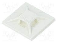 Holder; self-adhesive; ABS; white; Tie width: 2.5÷3.7mm; Ht: 4.6mm PANDUIT