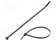 Cable tie; with a metal clasp; L: 203mm; W: 4.7mm; black; polyamide PANDUIT