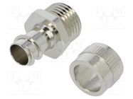 Straight terminal connector; Thread: metric,inside; brass; IP40 ANAMET EUROPE