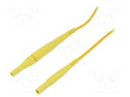 Test lead; 8A; banana plug 4mm,both sides; Len: 2m; yellow SCHÜTZINGER