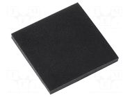 Self-adhesive foot; black; rubber; Y: 15mm; X: 15mm; Z: 1.5mm FIX&FASTEN