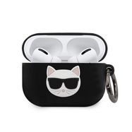 Karl Lagerfeld KLACAPSILCHBK AirPods Pro cover czarny/black Silicone Choupette, Karl Lagerfeld