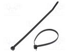 Cable tie; L: 142mm; W: 3.6mm; polyamide; 178N; black; Ømax: 35mm PANDUIT
