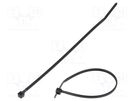 Cable tie; L: 142mm; W: 2.5mm; polyamide; 80N; black; Ømax: 32mm PANDUIT