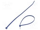 Cable tie; with metal; L: 203mm; W: 3.4mm; polypropylene; 80N; blue PANDUIT