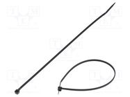 Cable tie; L: 203mm; W: 2.5mm; polyamide; 80N; black; Ømax: 51mm PANDUIT