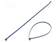 Cable tie; with metal; L: 366mm; W: 4.8mm; blue; polypropylene; 133N PANDUIT