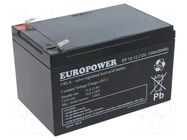 Re-battery: acid-lead; 12V; 12Ah; AGM; maintenance-free; EP EUROPOWER