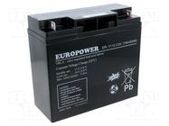 Re-battery: acid-lead; 12V; 17Ah; AGM; maintenance-free; EPL 