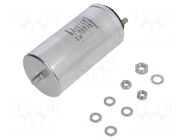 Capacitor: polypropylene; 40uF; Leads: screw M6; M8 screw; ESR: 6Ω KEMET