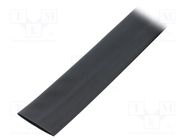 Heat shrink sleeve; glueless,flexible; 2: 1; 25.4mm; L: 10m; black TE Connectivity