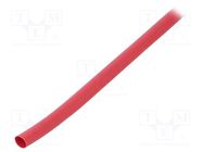 Heat shrink sleeve; glueless,flexible; 2: 1; 6.4mm; L: 10m; red TE Connectivity