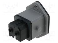 Connector: rectangular; ST; socket; female; PIN: 2; tinned; IP54; 16A 