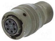 Connector: circular; plug; female; PIN: 6; PT/451; 7.5A; 600V; olive AMPHENOL AIR