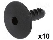 Trim clip; 10pcs; Fiat; OEM: 718202808; L: 24.9mm; polyamide; black ROMIX