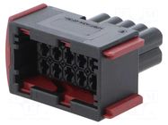 Connector: automotive; plug; female; JPT; PIN: 10; for cable; black TE Connectivity