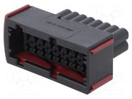 Connector: automotive; plug; female; JPT; PIN: 16; for cable; black TE Connectivity