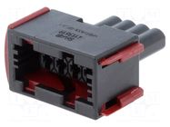 Connector: automotive; plug; female; JPT; PIN: 4; for cable; black TE Connectivity