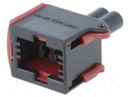 Connector: automotive; plug; female; JPT; PIN: 2; for cable; black TE Connectivity