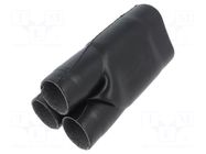 Cable breakout; glued; 25/13mm; black; elastomer crosslinked TE Connectivity