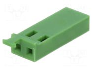 Connector: pin strips; plug; female; PIN: 2; AMPMODU MOD IV; 2.54mm TE Connectivity