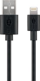 Lightning USB Charging and Sync Cable, 1 m, black - MFi cable for Apple iPhone/iPad, black