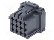 Connector: automotive; plug; female; MCP 2.8; PIN: 12; for cable TE Connectivity