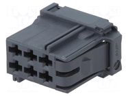 Connector: automotive; plug; female; MCP 2.8; PIN: 6; for cable TE Connectivity